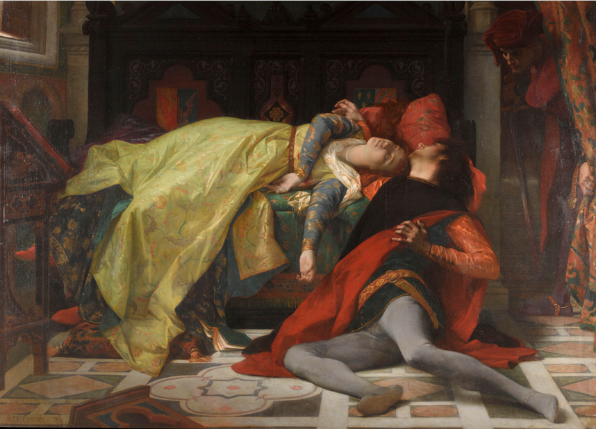 Alexandre Cabanel La muerte de Francesca de Rímini y de Paolo Malatesta, 1870